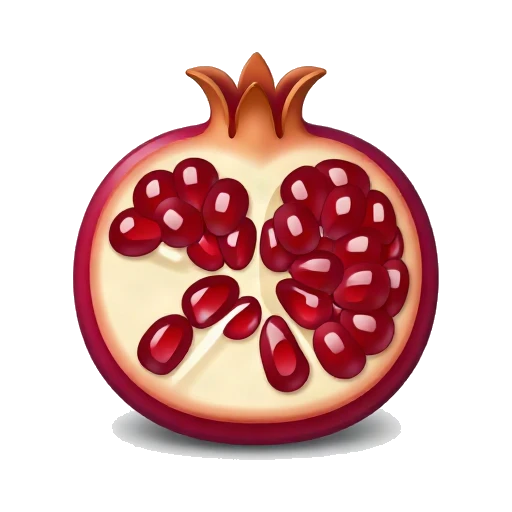 Open pomegranate with red seeds emoji