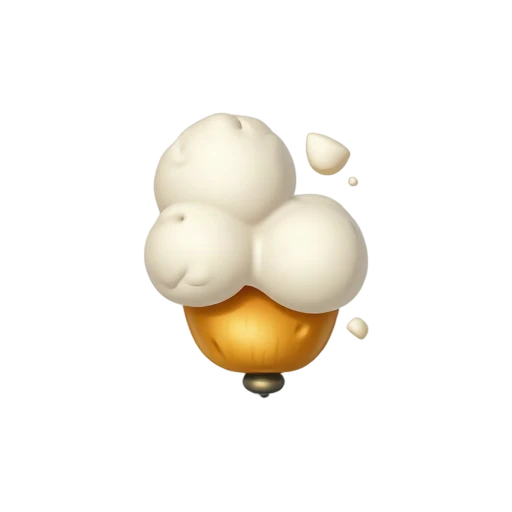 Single popcorn kernel popping emoji
