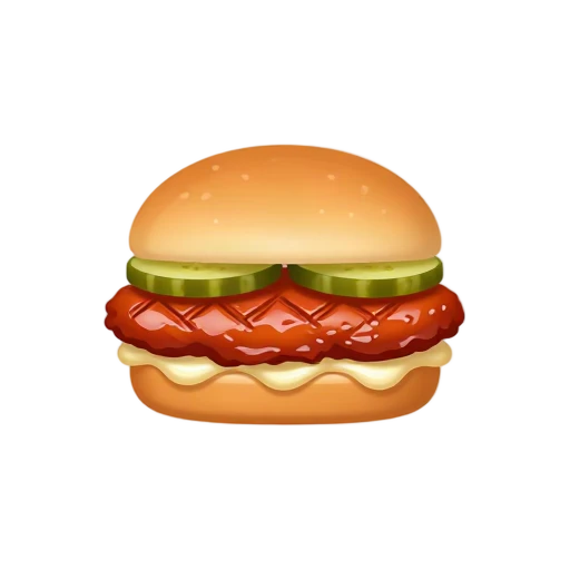 Blackened chicken sandwich emoji