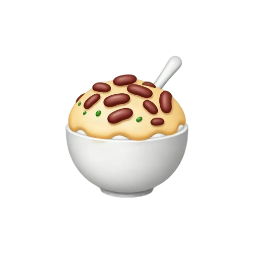 Red beans and rice cup emoji