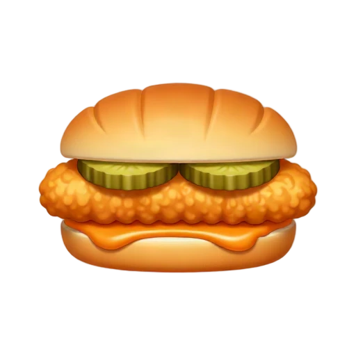 Spicy fried chicken sandwich emoji