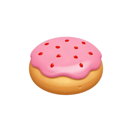 Strawberry glazed biscuit emoji