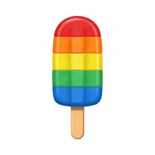 Rainbow popsicle on a stick