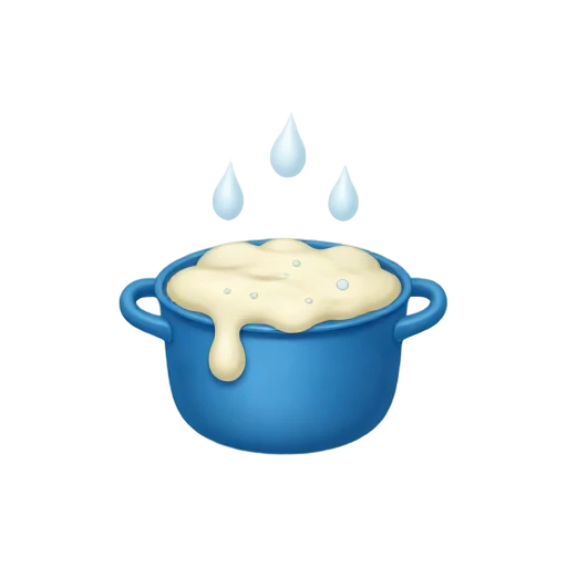 Boiling pot bubbling over with foam