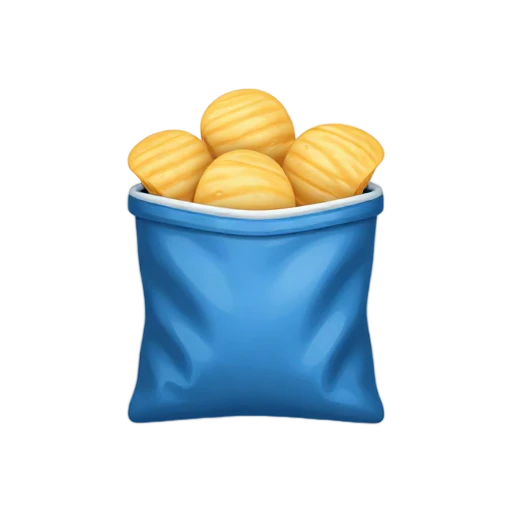 Blue bag of potato chips
