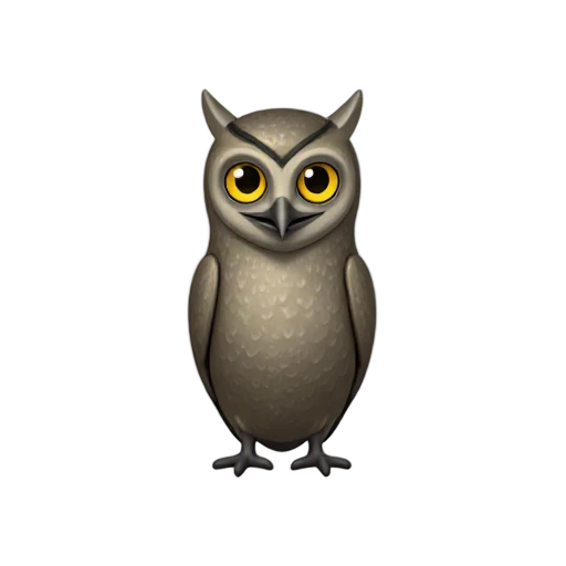 Wide-eyed potoo bird emoji