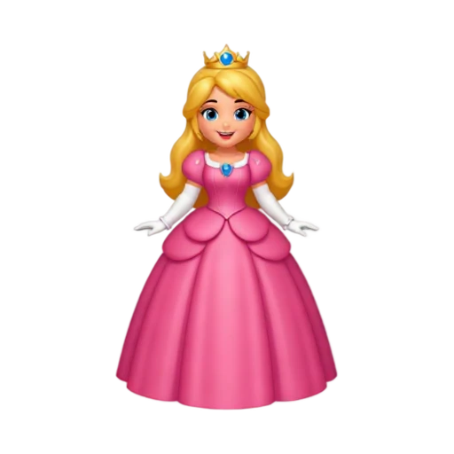 Blonde princess in pink gown and jeweled crown emoji