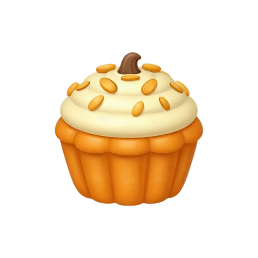 Pumpkin cream cheese muffin emoji