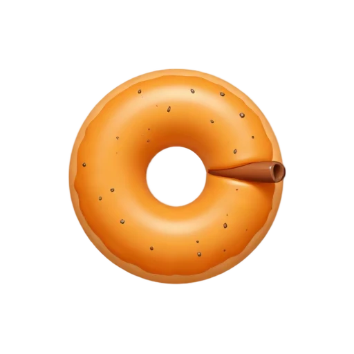 Orange pumpkin-spice glazed ring donut