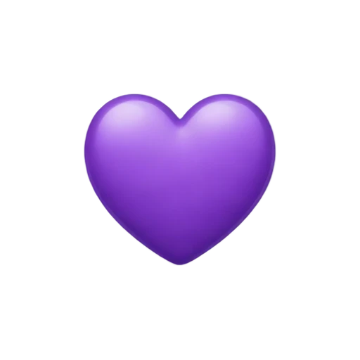 Glossy purple heart