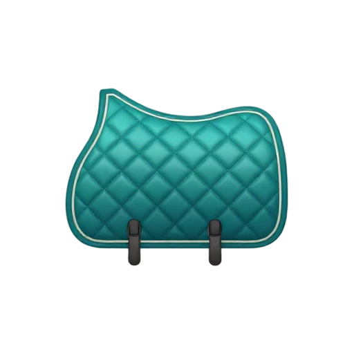 Teal quilted horse saddle pad emoji