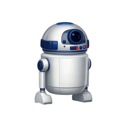 White and blue astromech droid emoji