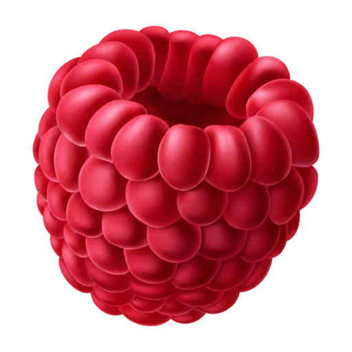 Ripe red raspberry fruit emoji