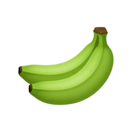 Whole green plantain with ridged skin emoji