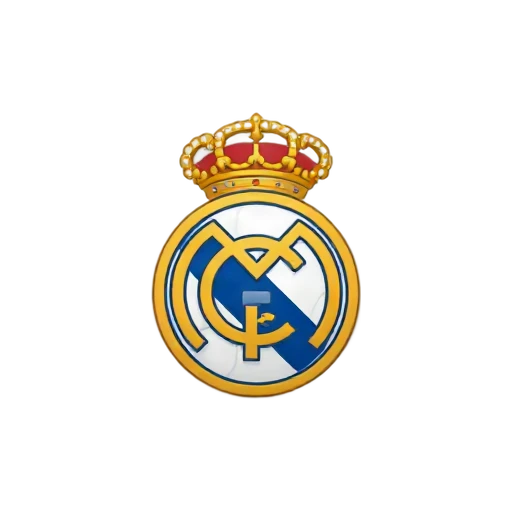 White and gold Real Madrid football crest emoji
