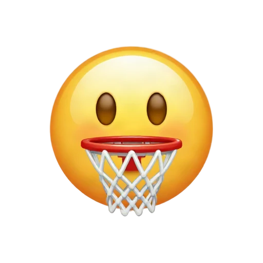 Red basketball hoop