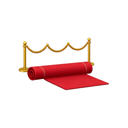 Red carpet with gold ropes emoji