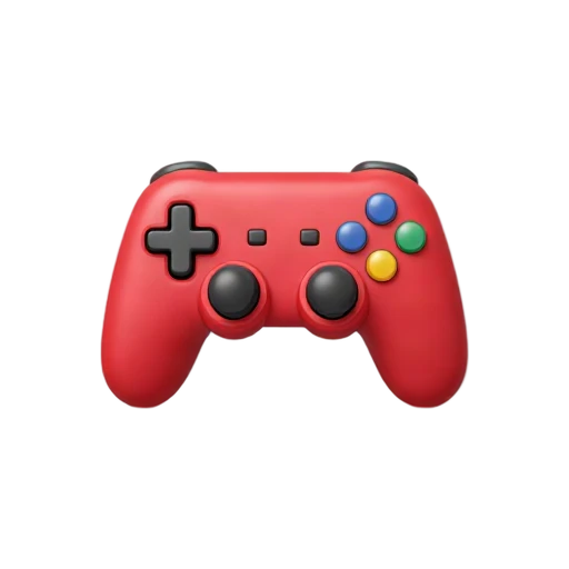 Red video game controller