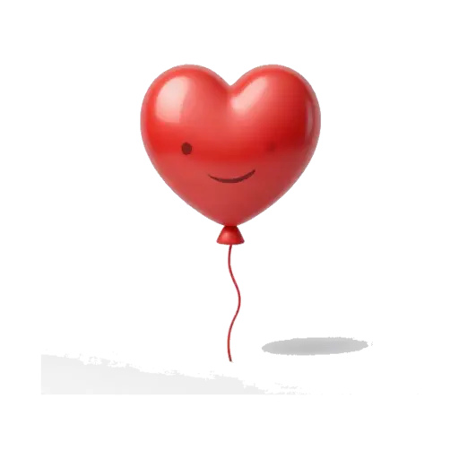 Red heart shaped balloon