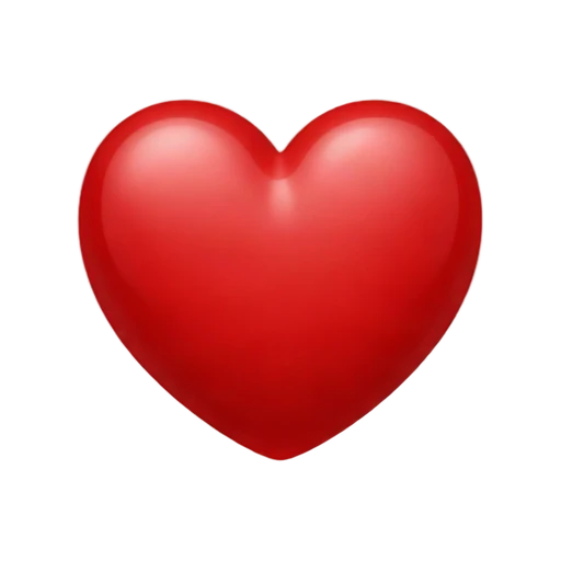 Glossy red heart