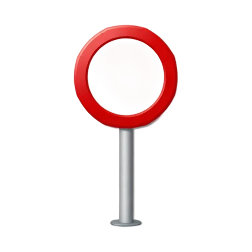 Red octagonal stop sign