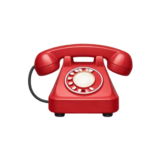 Classic red desk telephone