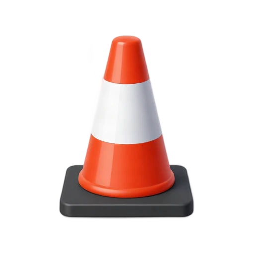 Orange traffic cone