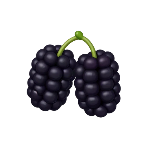 Ripe dark purple mulberries emoji