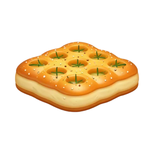Rosemary focaccia bread square emoji