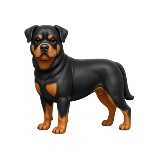 Black-and-tan Rottweiler standing