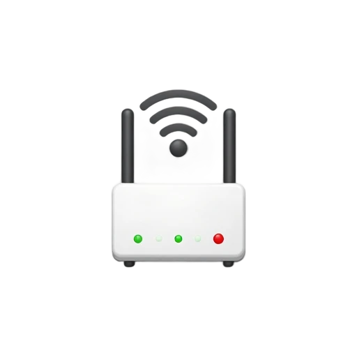 Wi-Fi router with one red warning indicator