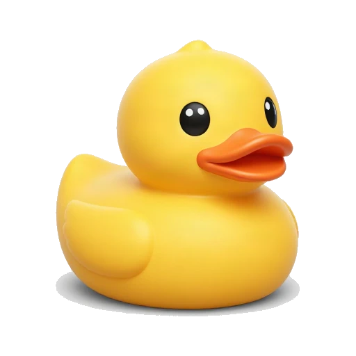Classic yellow rubber duck emoji