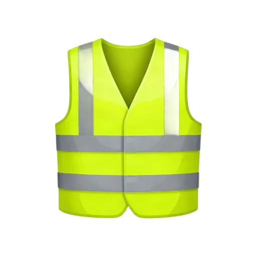Yellow high visibility safety vest