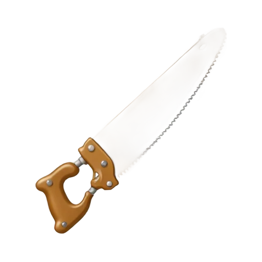 One classic hand saw with silver blade and wooden handle angled diagonally, no hand, shadow, or scenery.