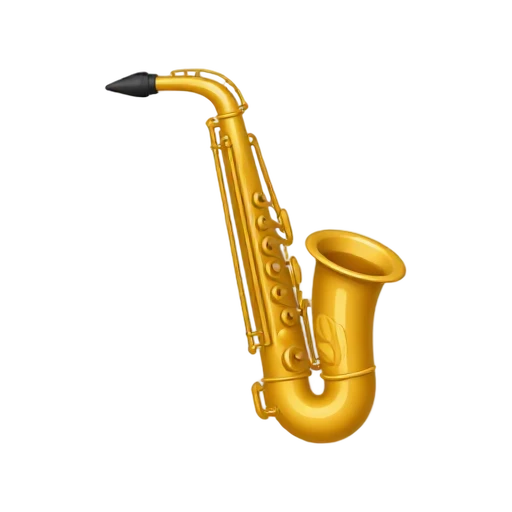 Gold alto saxophone