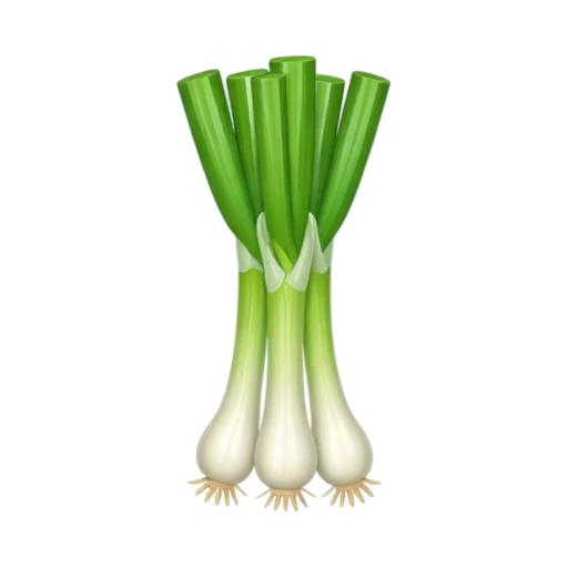 Spring onions with white bulbs and long green tops