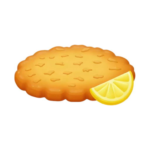 Breaded schnitzel cutlet with lemon emoji