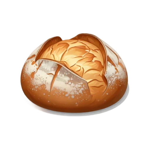 Round scored sourdough bread loaf emoji