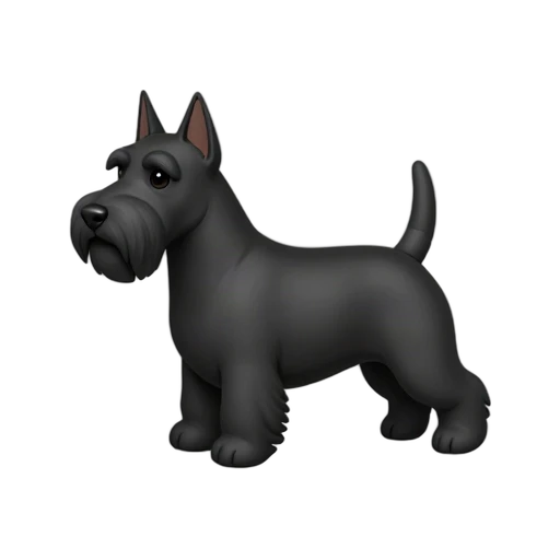 Black Scottish Terrier dog emoji