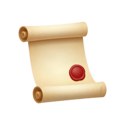 Parchment scroll with red wax seal