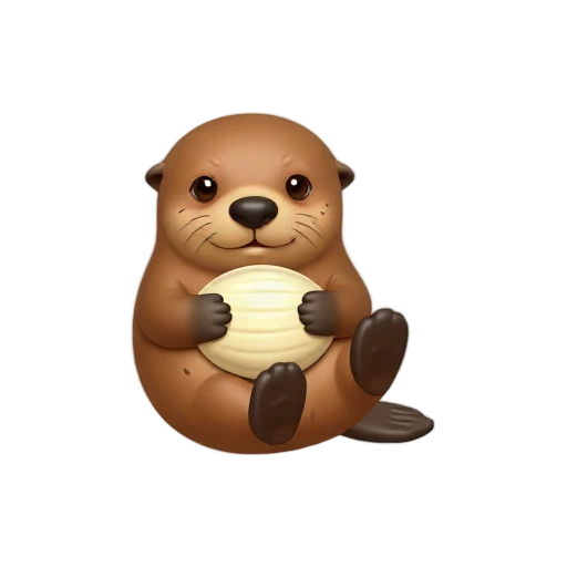 Sea otter holding clam emoji
