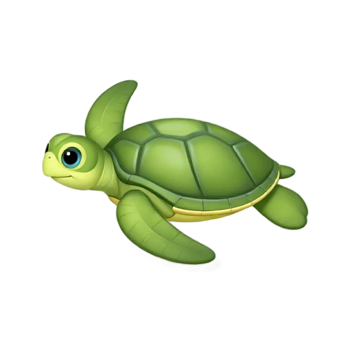 Green sea turtle swimming