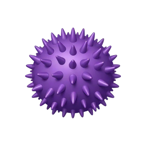 Purple sea urchin with short spines