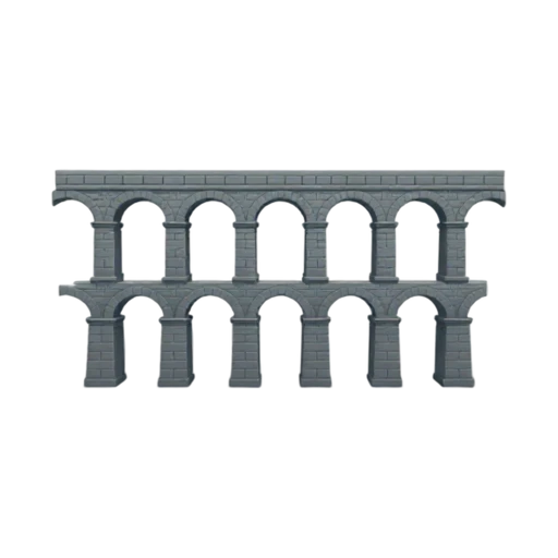 two stacked rows of stone arches and tall gray Roman masonry, depicting Segovia Aqueduct.