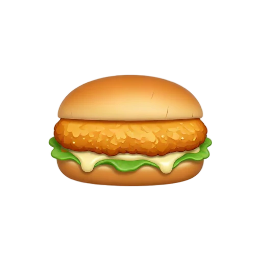 Crunchy chicken fillet sandwich with lettuce on soft bun