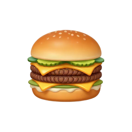 Double cheeseburger on a toasted potato bun