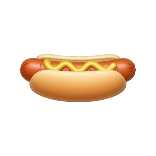 Griddled hot dog with mustard in a toasted bun