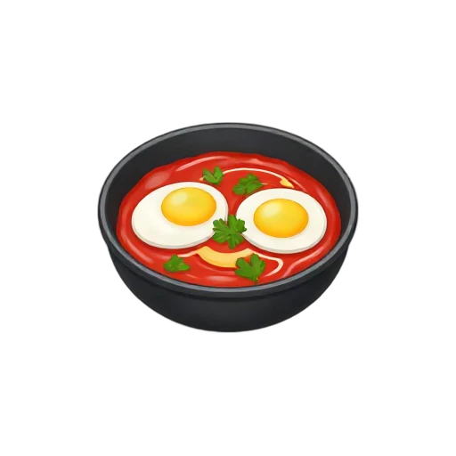 Shakshuka eggs in tomato sauce emoji