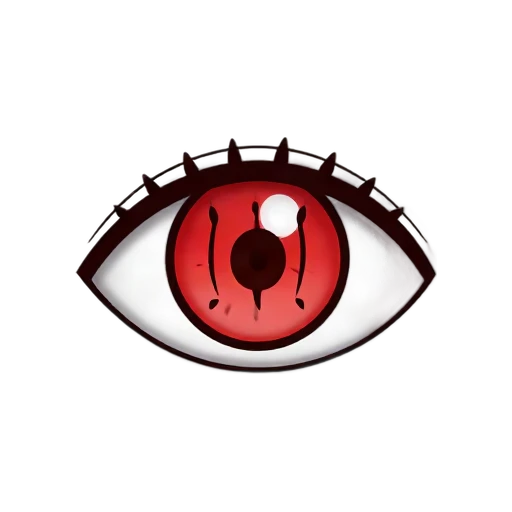 Red Sharingan eye symbol emoji
