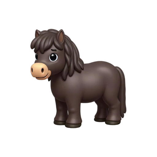 Shaggy Shetland pony emoji